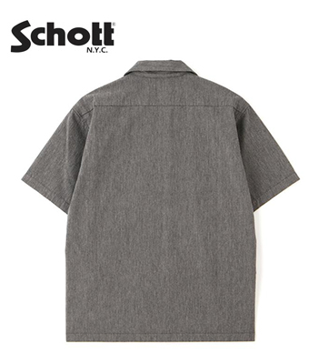 Schott ショット 半袖|コットンコバート|オープンカラー|ワークシャツ