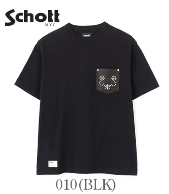 Schott ショット 半袖|クルーネック|ディアスキン|スタッズ『DEER