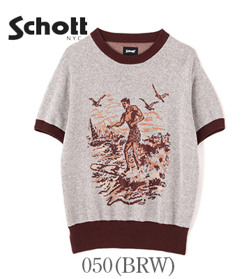 Schott ショット 半袖|クルーネック|サマーニット『50's SUMMER