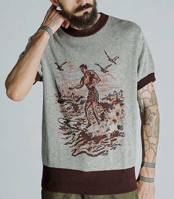 Schott ショット 洗えるニット コットン100 半袖 サマーセーター М Schott ショット 洗えるニット コットン100 半袖 サマーセーター