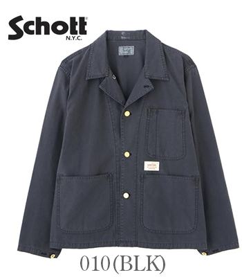 Schott ショット コットンバックサテン|カバーオール『BACK STAIN