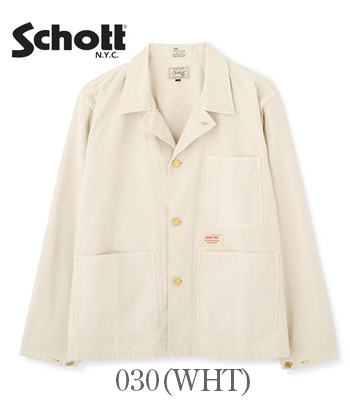 Schott ショット コットンバックサテン|カバーオール『BACK STAIN