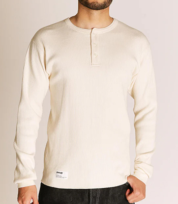 Schott ショット Schott ショット 長袖|ヘンリーネック|40/2リブ編み