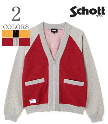 Schott XL カーディガン グレー・オレンジ 楽天市場】schott ショット（カラーグレー）（カーディガン｜トップス