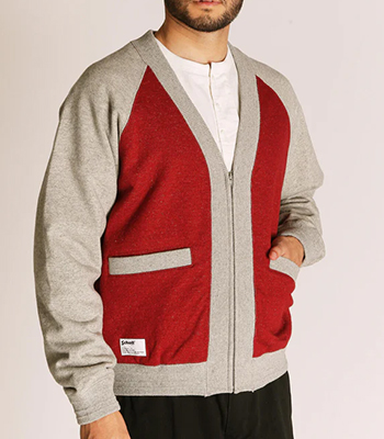 Schott ショット ウール混|スウェットカーディガン『2TONE SWEAT