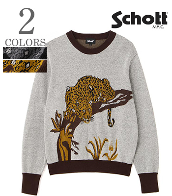 Schott ショット 長袖|クルーネック|サマーニット『50's SUMMER KNIT