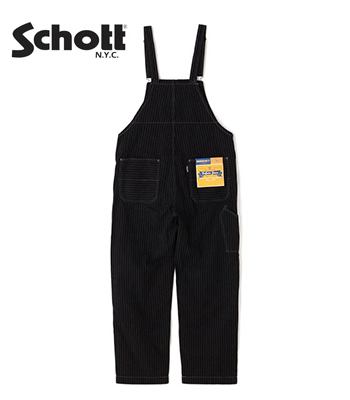 Schott　オーバーオール　L　ネイビー Schott N.Y.C サロペット オーバーオール 「直営店限定」Womens