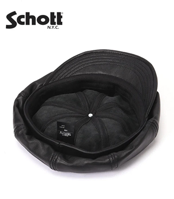 Schott キャスケット Schott N.Y.C キャスケット レザー ハンチング 本革 牛革 帽子