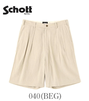 Schott ショット リネン|ショートパンツ|ワイドシルエット『LINEN