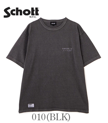 Schott ショット 半袖|ピグメント|プリントTシャツ『ADVERTISEMENT