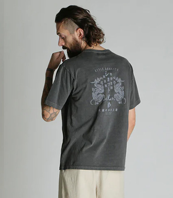 Schott ショット 半袖|ピグメント|プリントTシャツ『ADVERTISEMENT