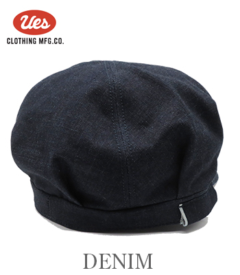 UES ウエス 帽子 デニム ニュースボーイ キャップ UES-82CA