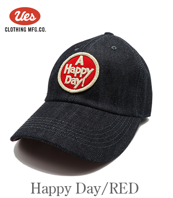 UES デニムキャップ Lサイズ A Happy Day! ポーチ　セット UES/ウエス DENIM CAP デニムキャップ/82DC-A Happy Day – ORIGINAL