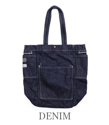 UES ウエス デニム|ヒッコリー|TOTE|バッグ『裏地付きトートBAG