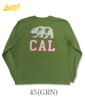 BARNS バーンズ 長袖|プリントTEE『16/- BD 天竺 JP MADE T-Shirt CAL
