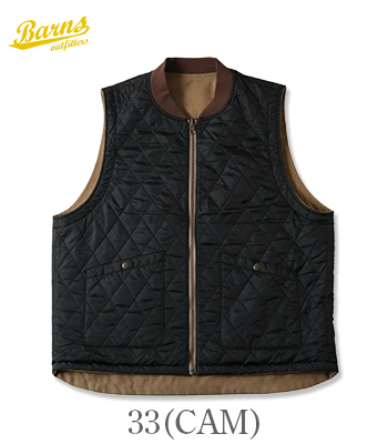 BARNS バーンズ ライトダック|キルティング|リバーシブルベスト『Light