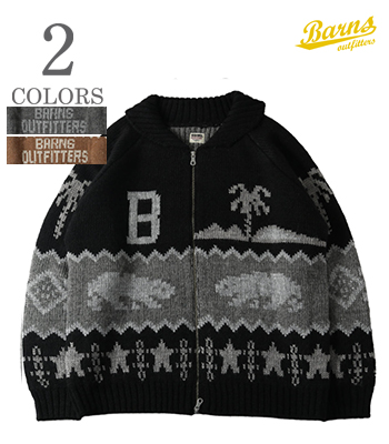 BARNS バーンズ ダブルジップ|アクリルウールカウチン|カーディガン