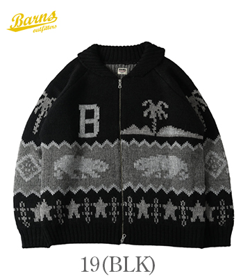 BARNS バーンズ ダブルジップ|アクリルウールカウチン|カーディガン