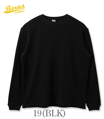 BARNS バーンズ 長袖|クルーネック|ワッフル|サーマルロンTEE『Waffle