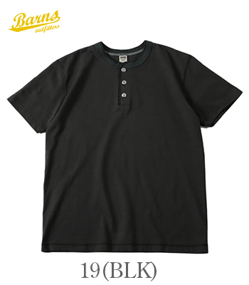 BARNS バーンズ Button Works 半袖|小寸編み|ユニオンスペシャル