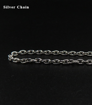 Silver Chain  シルバーチェーン|ネックレスチェーン|50cm|小豆|あずき|アズキ|シルバー925『SV925製あずきチェーン』【アメカジ】CL051850