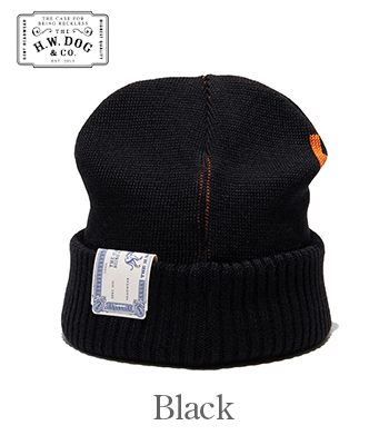 H.W. DOG & CO. ブラックニット帽 CHAIN 40S BEANIE - Black – THE H.W.DOG&CO.