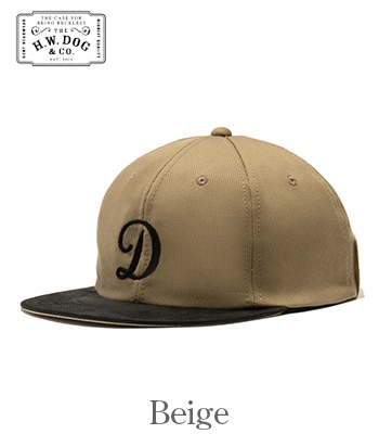 dog＆co ベースボールキャップ　D ヴィンテージ　ベージュ　アメカジ THE H.W.DOG&CO. コットン|フラットブリム|ベースボールキャップ