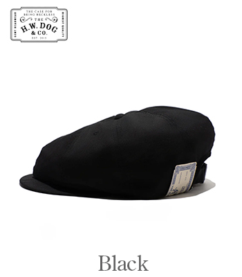 THE H.W DOG&CO. 黒 ウール キャスケット THE H.W.DOG&CO. ウェザークロス|8パネル|キャスケット