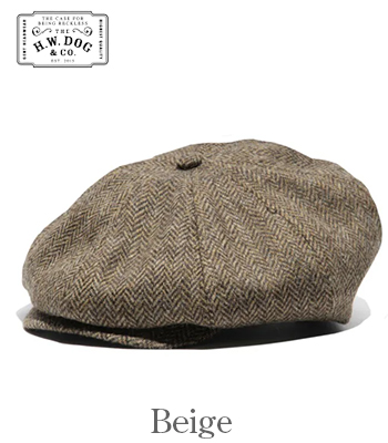 THE H.W.DOG&CO. MOON Tweed|8パネル|キャスケット|ハンチング『PEAKY