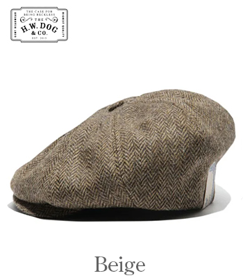 THE H.W.DOG&CO. MOON Tweed|8パネル|キャスケット|ハンチング『PEAKY