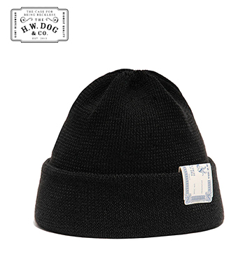 THE.H.W.DOG&CO.　コットン ビーニー 　ブラック CRUNCHY BEANIE - Black – THE H.W.DOG&CO.