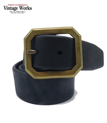 Vintage Works ヴィンテージワークス 真鍮バックル|7ホール|インク