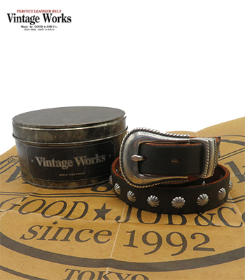 Vintage Works ヴィンテージワークス CHASIN|厚銀メッキ真鍮バックル|7