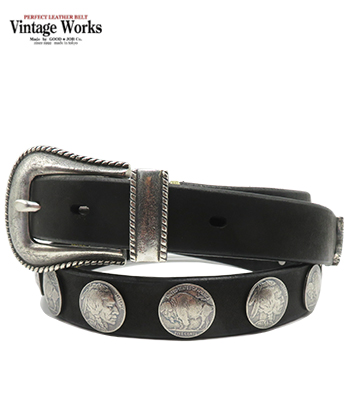 Vintage Works ヴィンテージワークス 芯通し|厚銀メッキ真鍮バックル|7