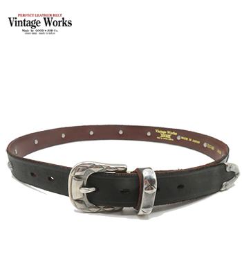 Vintage Works ヴィンテージワークス 茶芯|厚銀メッキ真鍮バックル|7