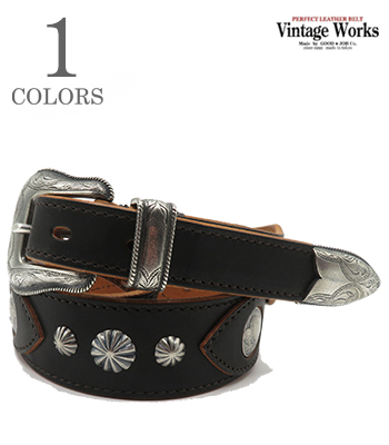 Vintage Works ヴィンテージワークス DH5746 size33 Vintage Works ヴィンテージワークス 厚銀メッキ真鍮バックル|7ホール