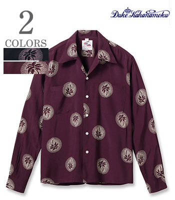 DUKE KAHANAMOKU SUN SURF サンサーフLONG SLEEVE RAYON ALOHA SHIRT