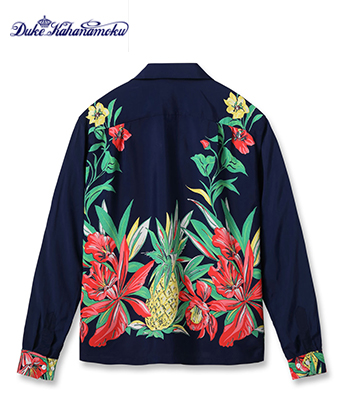 DUKE KAHANAMOKU SUN SURF サンサーフLONG SLEEVE RAYON ALOHA SHIRT
