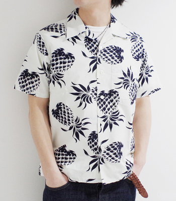 Pineapple Juice パームツリー アロハシャツ デュークカハナモク DUKE KAHANAMOKU(デュークカハナモク) アロハシャツ DK37811