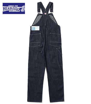HEAD LIGHT復刻オーバーオール HEAD LIGHT ヘッドライト 実名復刻 9.5oz.デニム|ハイバック