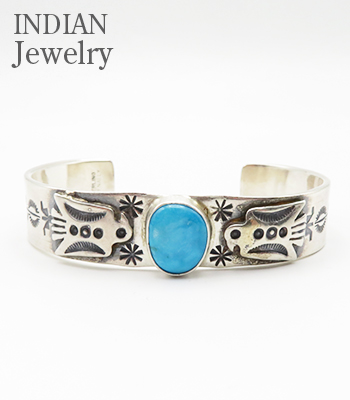 NAVAJO ナバホ コディサンダーソン スタンプワーク 微か ワイドバングル 3 