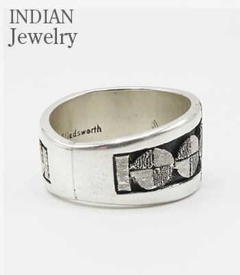 INDIAN JEWELRY ホピ族|オーバーレイ|SUN FACE|シルバー|リング