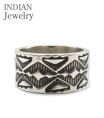 INDIAN JEWELRY ナバホ族|スタンプワーク|リング『Navajo Stampede