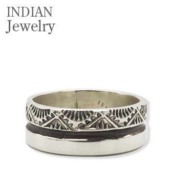 INDIAN JEWELRY ナバホ族|スタンプワーク|リング『Navajo Stampede