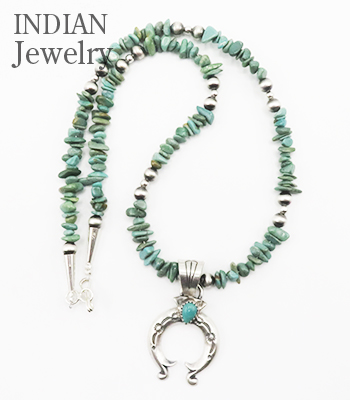 INDIAN JEWELRY ナバホ族|ナジャ|ロイストンターコイズ|ネックレス  