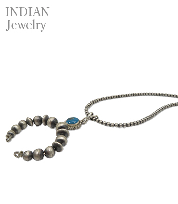 INDIAN JEWELRY ナバホ族|ナジャ|シルバービーズ|ネックレス|55cm