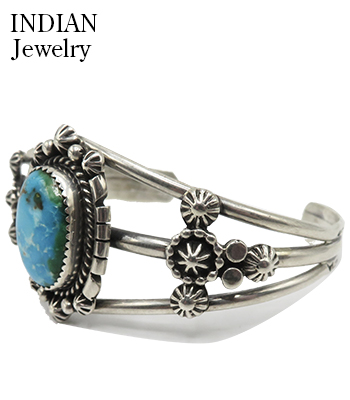 INDIAN JEWELRY ナバホ族|シルバーバングル|ソノランゴールド INDIAN JEWELRY ナバホ族|シルバーバングル|ソノランゴールド