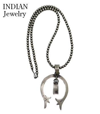 INDIAN JEWELRY ナバホ族|ナジャ|ナバホパール|ネックレス|60cm