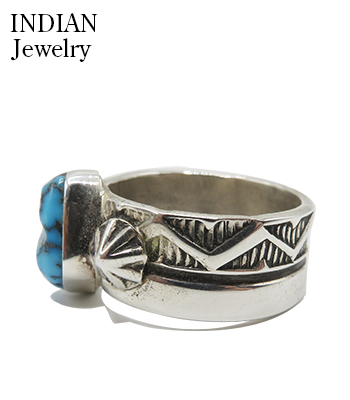 INDIAN JEWELRY ナバホ族|スタンプワーク|リング『Navajo Stampede