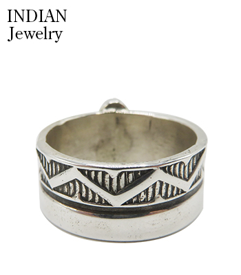 INDIAN JEWELRY ナバホ族|スタンプワーク|リング『Navajo Stampede